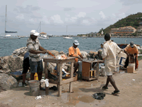 Marigot, am Fischmarkt