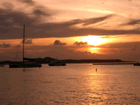 Sonnenuntergang im Hafen von Marigot