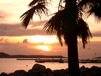 Sonnenuntergang im Hafen von Marigot