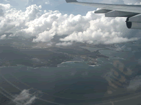 Die letzten Blicke aus dem Flugzeug auf St.Martin